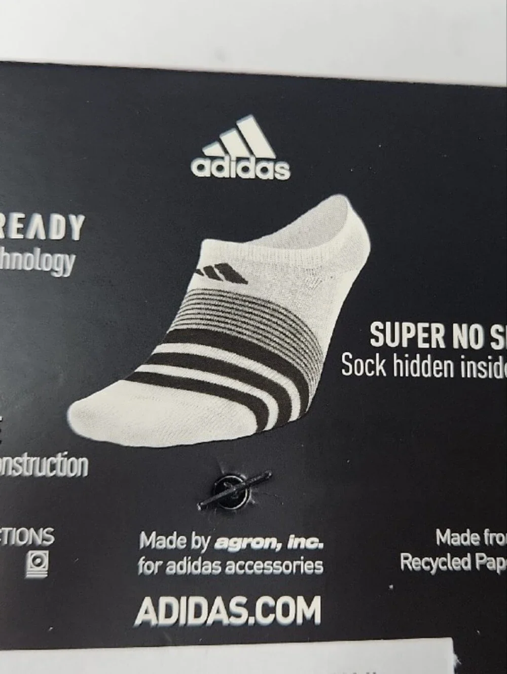 adidas Women's Superlite No-Show Sneaker Socks - White & Black